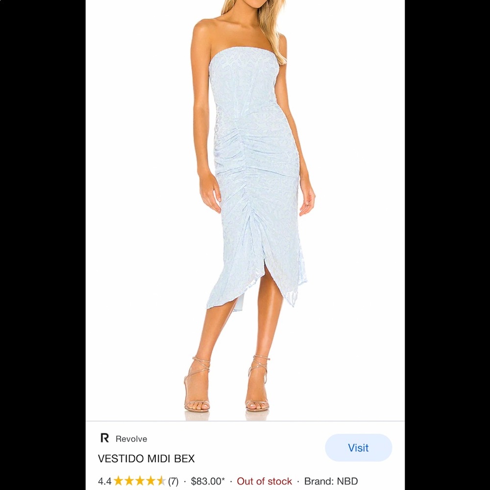 NBD Blue Midi Dress from Revolve